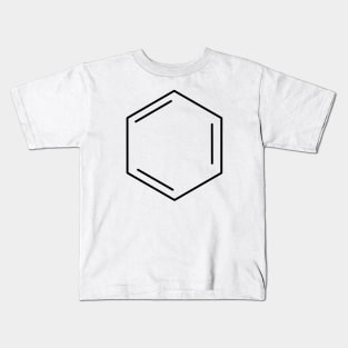 Benzene Hydrocarbon Ring In Black Kids T-Shirt